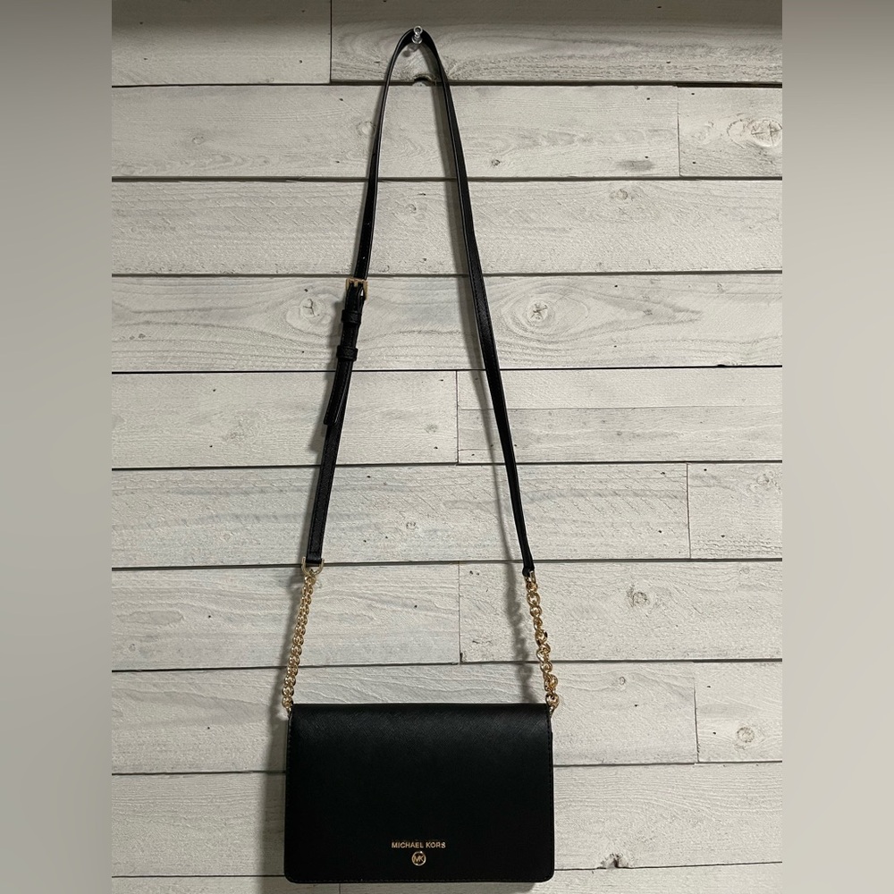 ✨Michael Kors Jet Set Charm Small Phone  Crossbody• Black •Great Condition ✨ - Picture 4 of 11